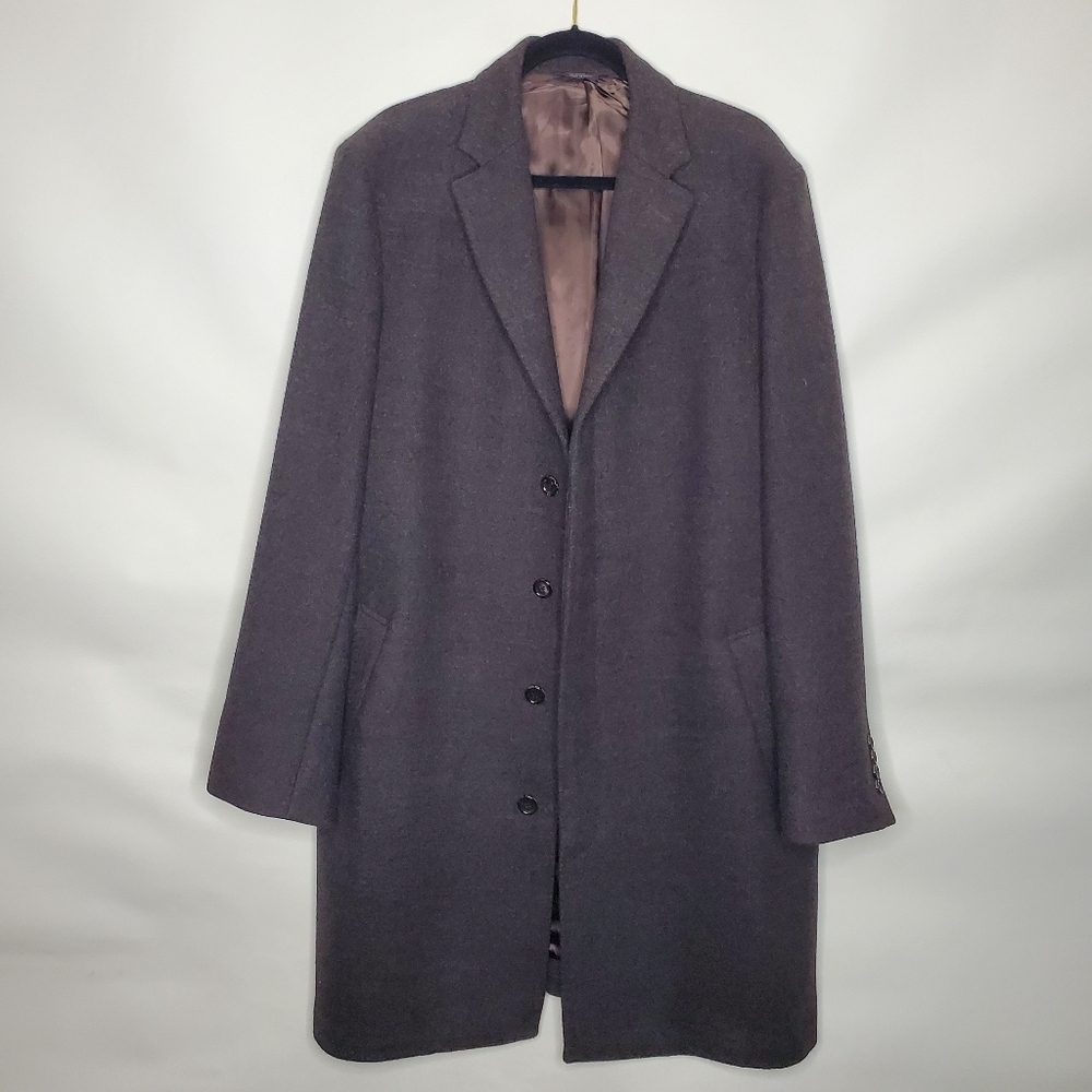 Loro Piana Brooks Brothers Men's Coat Size 44L New Zealand Merino Wool Overcoat